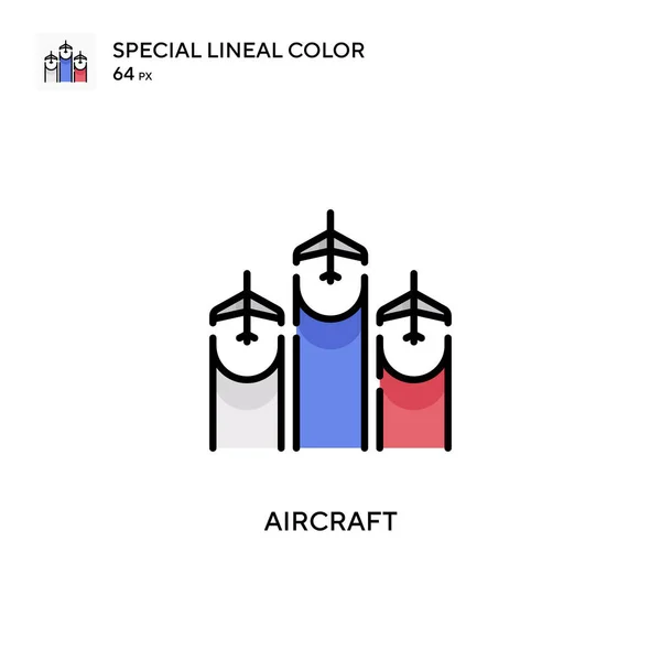 Aircraft Spezielle Lineare Farbsymbole Illustration Symbol Design Vorlage Für Web — Stockvektor