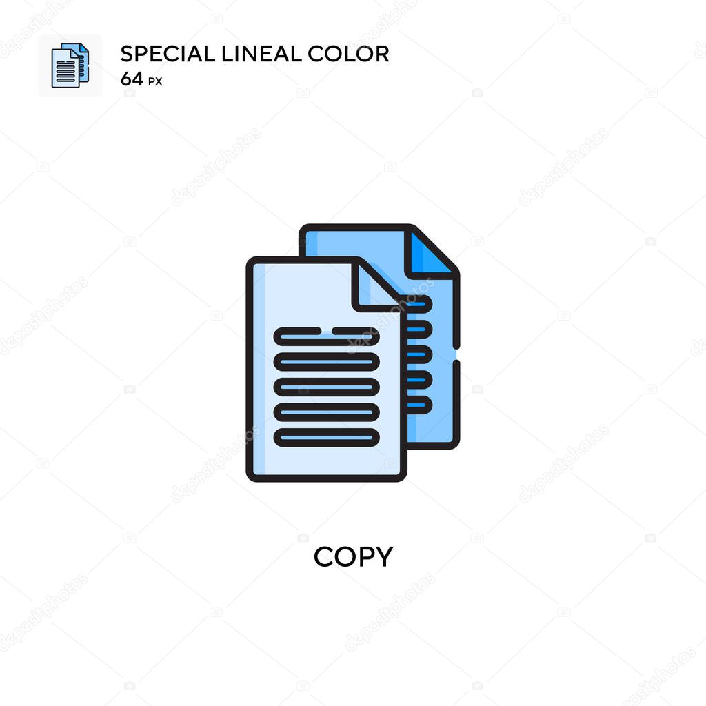 Copy Special lineal color icon. Illustration symbol design template for web mobile UI element. Perfect color modern pictogram on editable stroke.