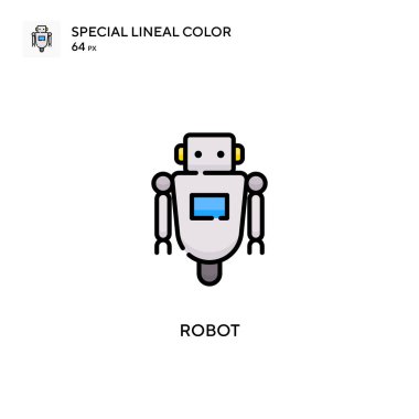 Robot Özel Renk Simgesi. Web mobil UI ögesi için resimleme sembolü tasarım şablonu. Düzenlenebilir vuruş üzerine mükemmel renk modern pictogram.