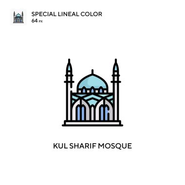 Kul Sharif Camii Özel Renk Simgesi. Web mobil UI ögesi için resimleme sembolü tasarım şablonu. Düzenlenebilir vuruş üzerine mükemmel renk modern pictogram.