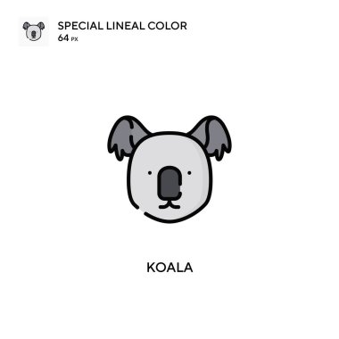 Koala Özel Lineal renk simgesi. Web mobil UI ögesi için resimleme sembolü tasarım şablonu. Düzenlenebilir vuruş üzerine mükemmel renk modern pictogram.