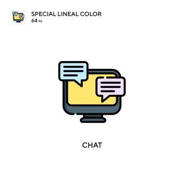 Sohbet özel renk simgesi. Web mobil UI ögesi için resimleme sembolü tasarım şablonu. Düzenlenebilir vuruş üzerine mükemmel renk modern pictogram.