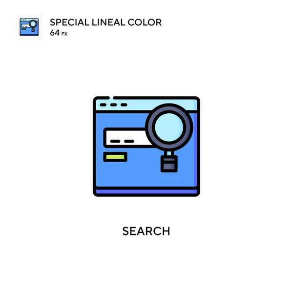 Buscar Icono Color Lineal Especial Plantilla Diseño Símbolo Ilustración Para — Vector de stock