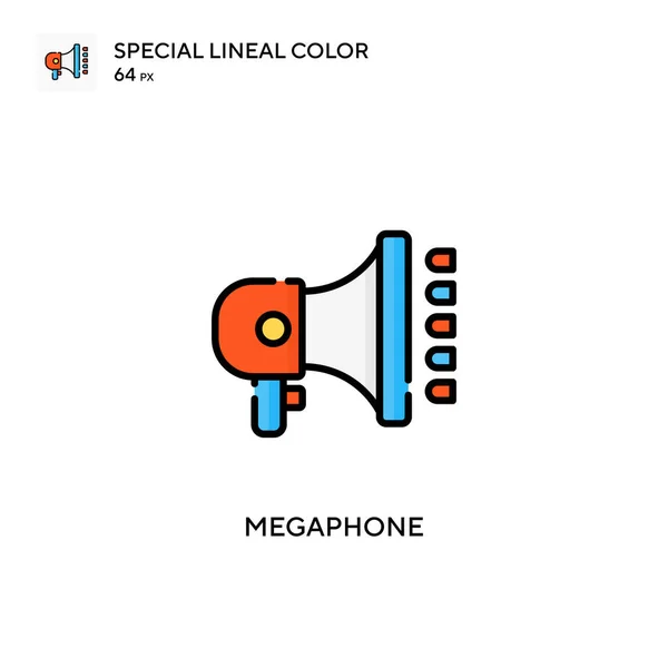 Megafon Specjalna Ikona Koloru Linii Wzór Symbolu Ilustracji Dla Mobilnego — Wektor stockowy