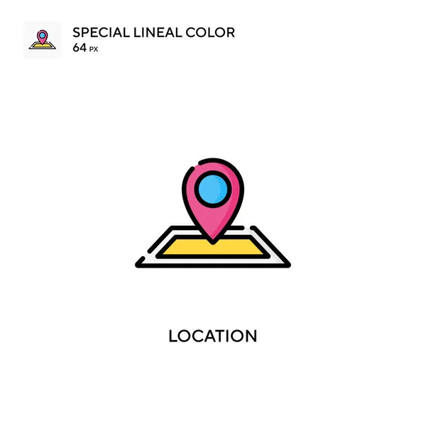 Locatie Speciale Lijnkleur Icoon Illustratie Symbool Ontwerp Sjabloon Voor Web — Stockvector