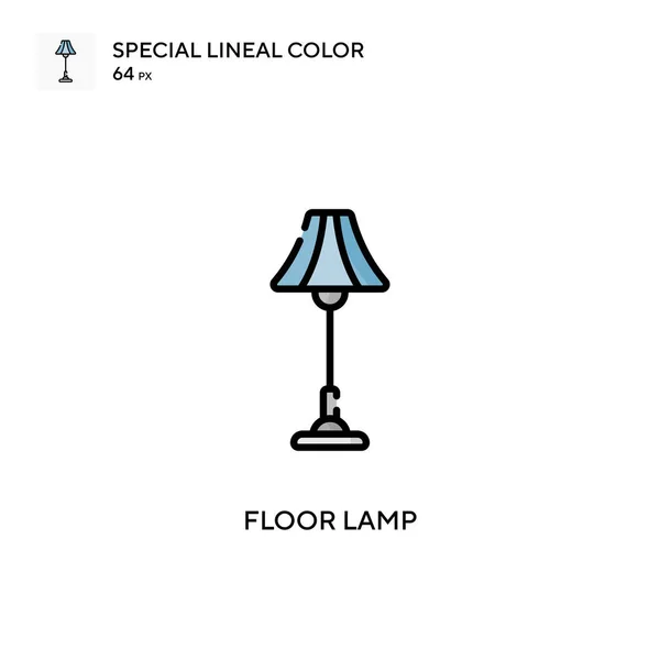 Gulvlampe Særlige Lineal Farve Ikon Illustration Symbol Design Skabelon Til – Stock-vektor