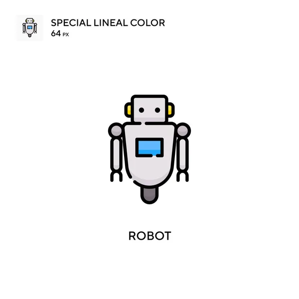 Robot Speciális Lineáris Szín Ikon Illusztráció Szimbólum Design Sablon Web — Stock Vector