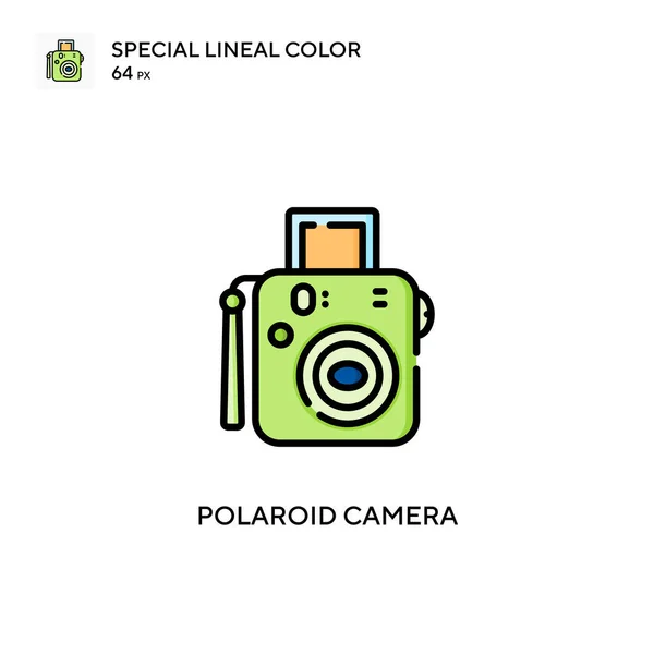 Caméra Polaroïd Icône Spéciale Couleur Linéaire Modèle Conception Symbole Illustration — Image vectorielle