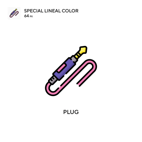 Plug Spezielle Lineare Farbsymbole Illustration Symbol Design Vorlage Für Web — Stockvektor
