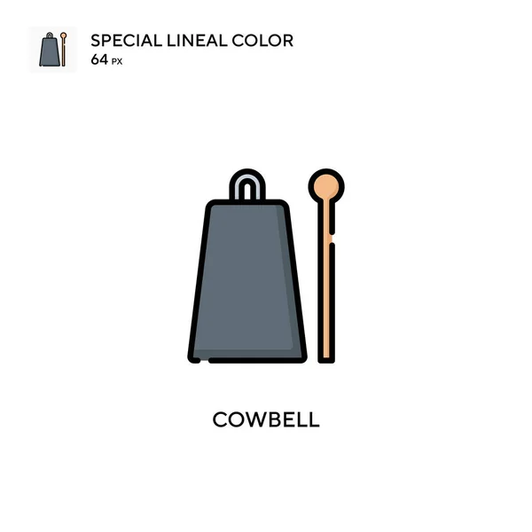 Cowbell Különleges Lineáris Szín Ikon Illusztráció Szimbólum Design Sablon Web — Stock Vector