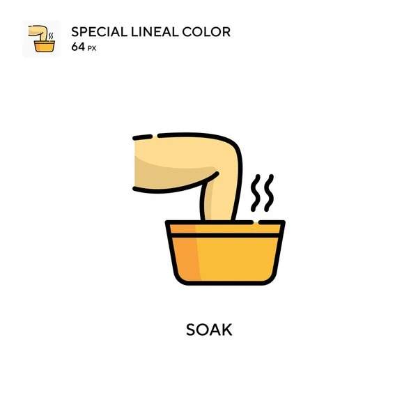 Soak Special Lineal Kleur Pictogram Illustratie Symbool Ontwerp Sjabloon Voor — Stockvector