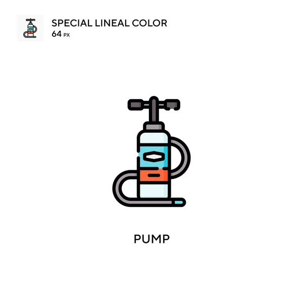 Pump Special Linjal Färg Ikon Illustration Symbol Design Mall För — Stock vektor