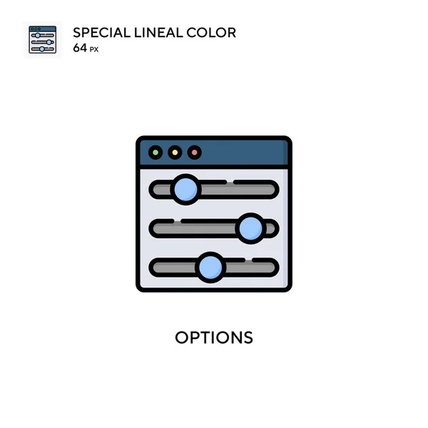 Opções Ícone Cor Linear Especial Modelo Design Símbolo Ilustração Para — Vetor de Stock