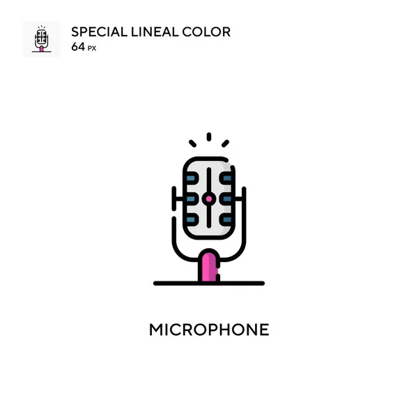 Microfoon Speciale Lijnkleur Icoon Illustratie Symbool Ontwerp Sjabloon Voor Web — Stockvector