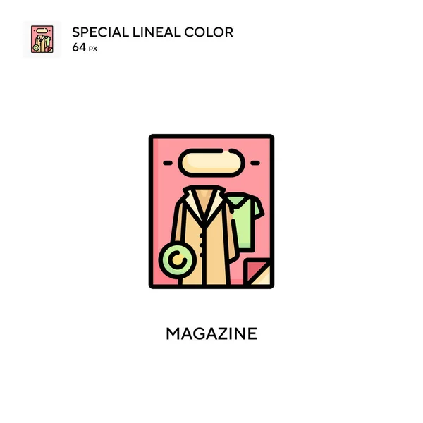 Magazine Special Lineal Color Icon Illustration Symbol Design Template Web — Stock Vector