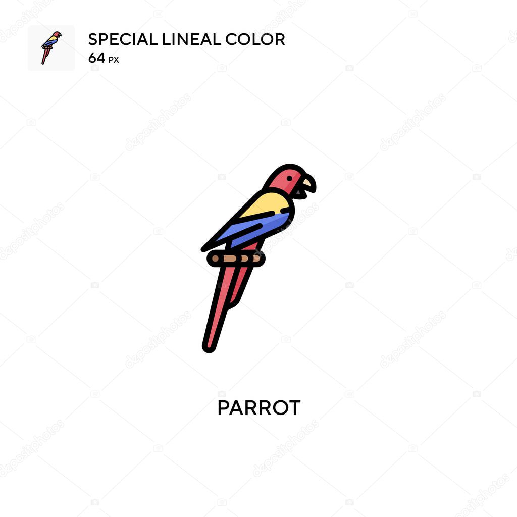 Parrot Special lineal color icon. Illustration symbol design template for web mobile UI element. Perfect color modern pictogram on editable stroke.