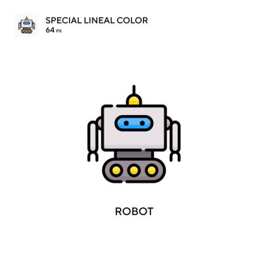 Robot Özel Renk Simgesi. Web mobil UI ögesi için resimleme sembolü tasarım şablonu. Düzenlenebilir vuruş üzerine mükemmel renk modern pictogram.