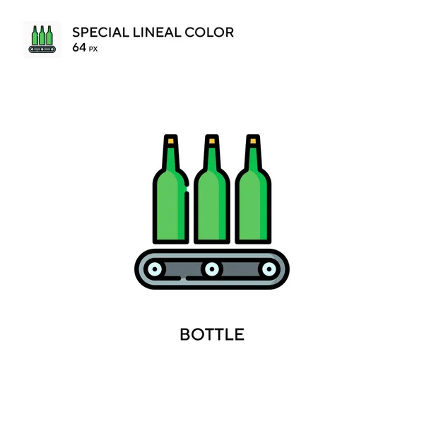 Fles Speciale Lineal Kleur Pictogram Illustratie Symbool Ontwerp Sjabloon Voor — Stockvector