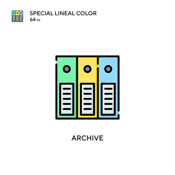 Archive Special Lineal Color Icon Illustration Symbol Design Template Web — Stock Vector