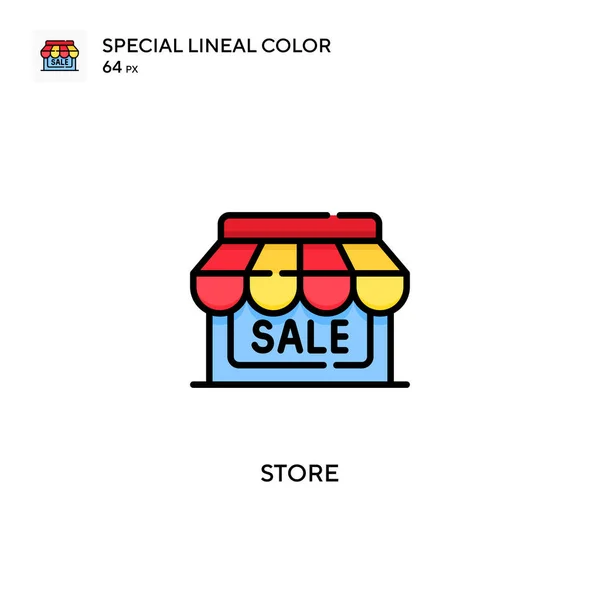 Store Icône Couleur Linéaire Spéciale Modèle Conception Symbole Illustration Pour — Image vectorielle