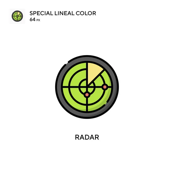 Radar Icône Spéciale Couleur Linéaire Modèle Conception Symbole Illustration Pour — Image vectorielle