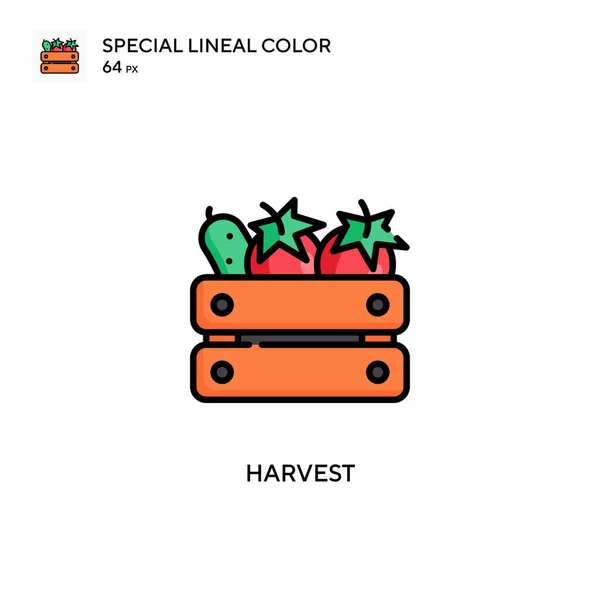 Cosecha Icono Especial Color Lineal Plantilla Diseño Símbolo Ilustración Para — Vector de stock