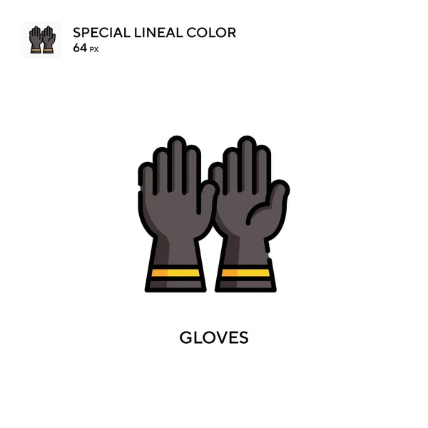 Gloves Special Lineal Color Icon Illustration Symbol Design Template Web — Stock Vector