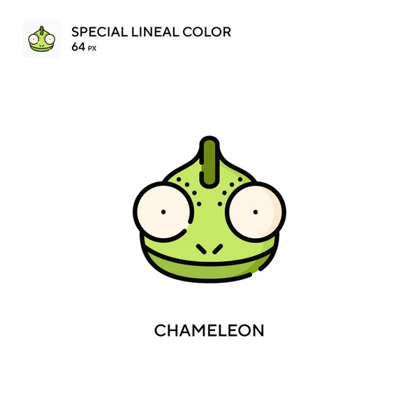 Chameleon Speciale Lijnkleur Icoon Illustratie Symbool Ontwerp Sjabloon Voor Web — Stockvector