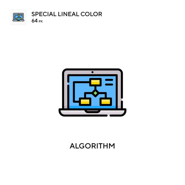 알고리즘 스페셜 아이콘 디자인 모바일 요소를 템플릿 스트로크에 — 스톡 벡터