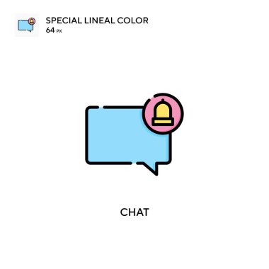 Sohbet özel renk simgesi. Web mobil UI ögesi için resimleme sembolü tasarım şablonu. Düzenlenebilir vuruş üzerine mükemmel renk modern pictogram.