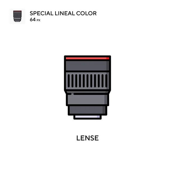 Lense Special Lineal Color Icon Illustration Symbol Design Template Web — Stock Vector