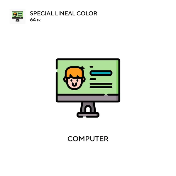 Computer Special Lineal Color Icon Illustration Symbol Design Template Web — Stock Vector