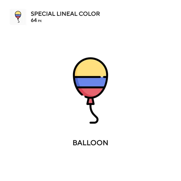 Ballong Special Linjal Färg Ikon Illustration Symbol Design Mall För — Stock vektor