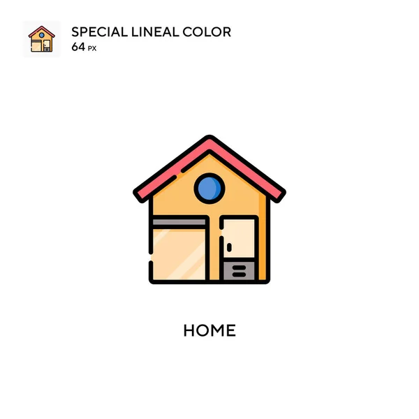 Home Spezielle Lineare Farbsymbole Illustration Symbol Design Vorlage Für Web — Stockvektor