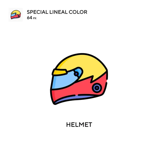 Helmet Special Lineal Color Icon Illustration Symbol Design Template Web — Stock Vector