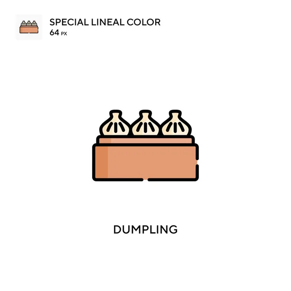 Dumpling Special Lineal Color Icon Illustration Symbol Design Template Web — Stock Vector