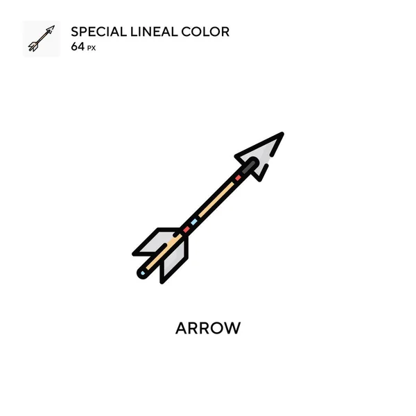 Flecha Icono Color Lineal Especial Plantilla Diseño Símbolo Ilustración Para — Vector de stock