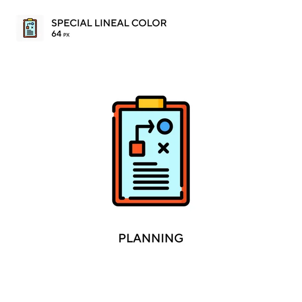 Planning Speciale Lineal Kleur Pictogram Illustratie Symbool Ontwerp Sjabloon Voor — Stockvector