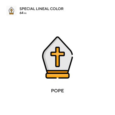 Papa Özel Çizgi Rengi ikonu. Web mobil UI ögesi için resimleme sembolü tasarım şablonu. Düzenlenebilir vuruş üzerine mükemmel renk modern pictogram.