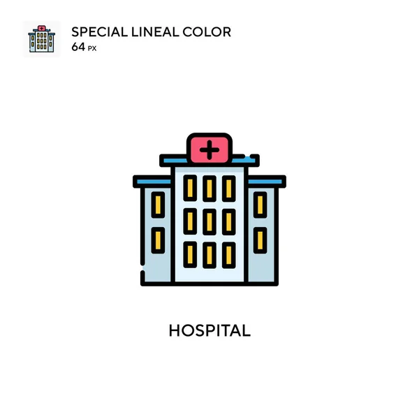 Icono Color Lineal Hospital Special Plantilla Diseño Símbolo Ilustración Para — Vector de stock