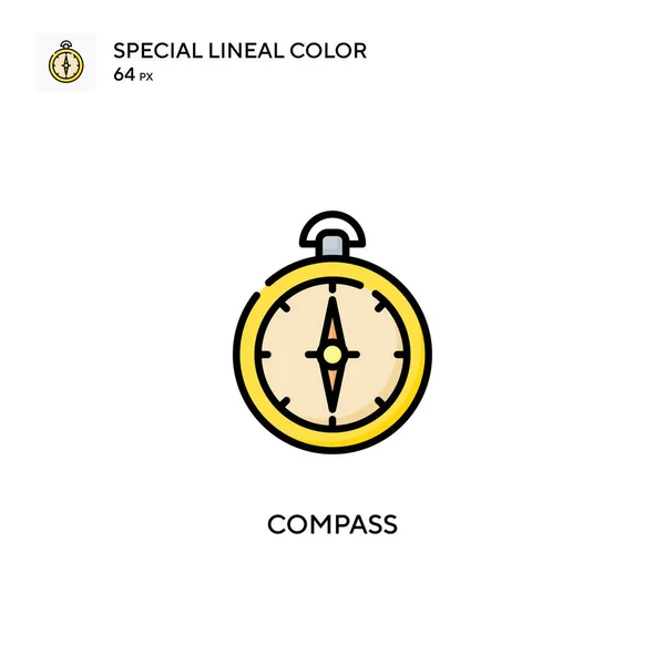 Compass Ειδική Lineal Εικονίδιο Χρώματος Εικονογράφηση Πρότυπο Σχεδιασμού Συμβόλων Για — Διανυσματικό Αρχείο