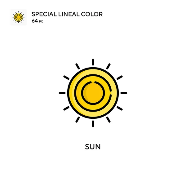 Sun Speciale Icona Colori Lineari Illustrazione Modello Design Simbolo Elemento — Vettoriale Stock