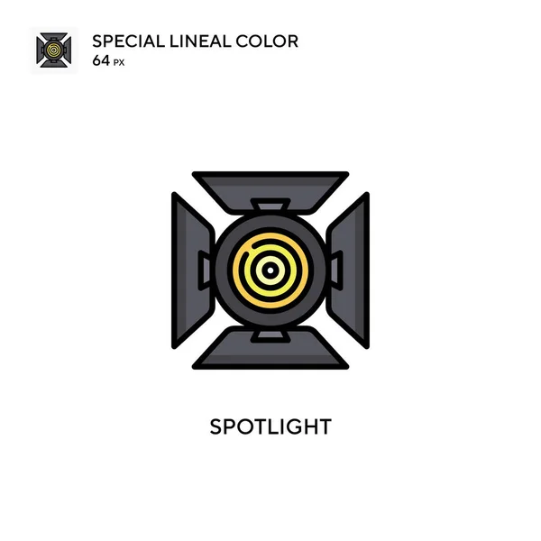 Spotlight Ειδικό Γραμμικό Χρώμα Εικονίδιο Εικονογράφηση Πρότυπο Σχεδιασμού Συμβόλων Για — Διανυσματικό Αρχείο