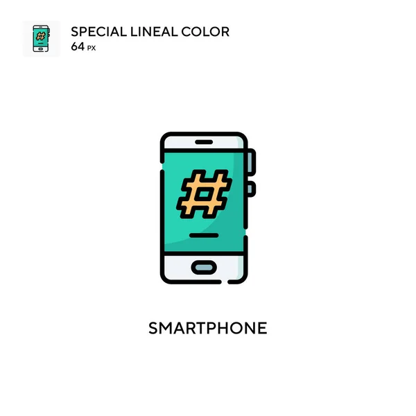 Smartphone Specjalna Ikona Koloru Linii Wzór Symbolu Ilustracji Dla Mobilnego — Wektor stockowy