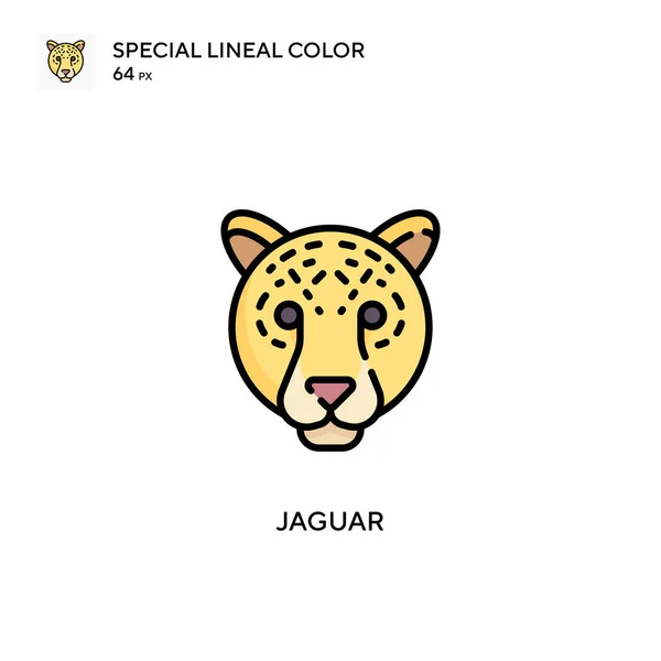 Jaguar Special Lineare Farbe Symbol Illustration Symbol Design Vorlage Für — Stockvektor