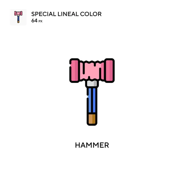Hammer Special Піктограма Лінійного Кольору Шаблон Дизайну Символів Ілюстрації Елемента — стоковий вектор