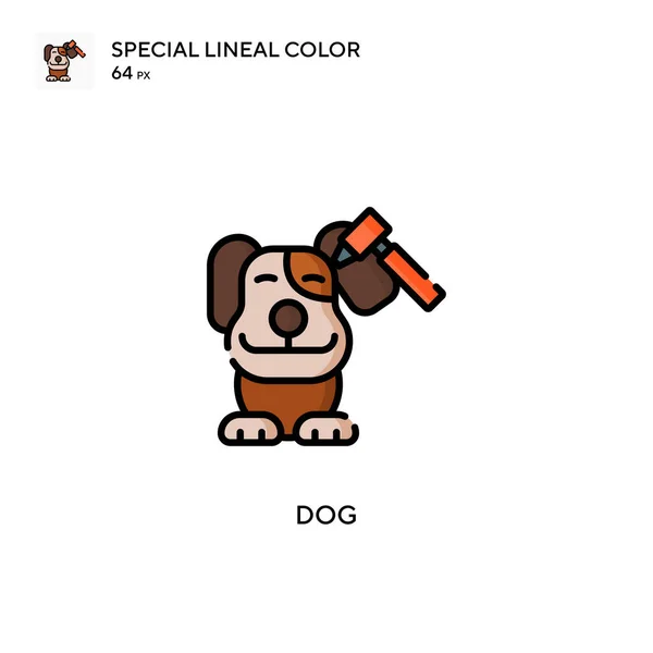 Cão Ícone Cor Linear Especial Modelo Design Símbolo Ilustração Para — Vetor de Stock