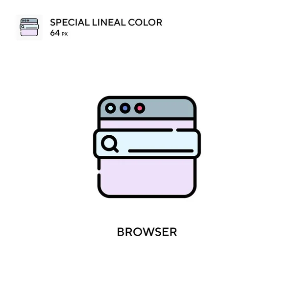 Browser Special Lineal Color Icon Illustration Symbol Design Template Web — Stock Vector