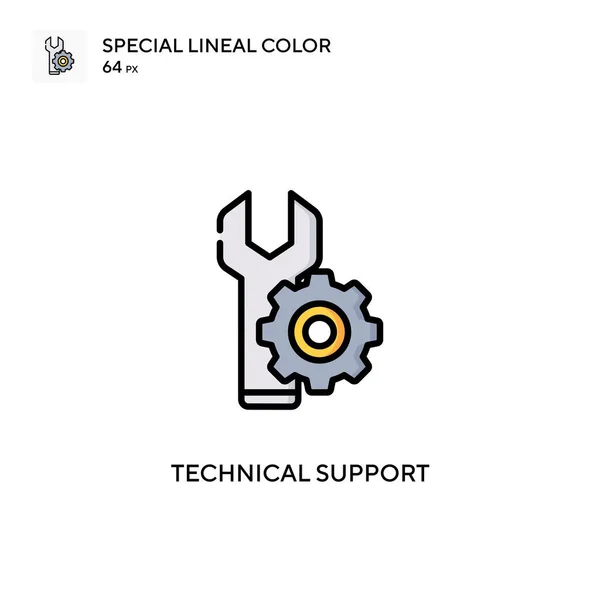 Technische Ondersteuning Speciale Lijnkleur Pictogram Illustratie Symbool Ontwerp Sjabloon Voor — Stockvector