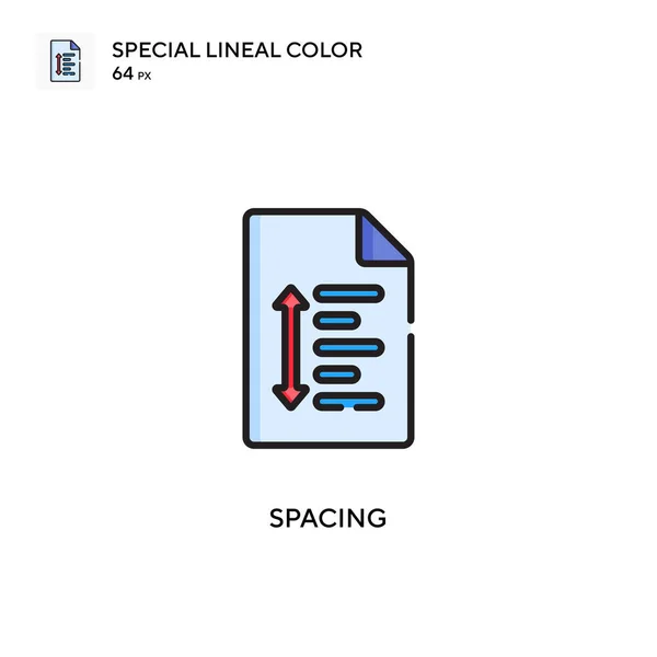 Espacement Icône Couleur Linéaire Spéciale Modèle Conception Symbole Illustration Pour — Image vectorielle